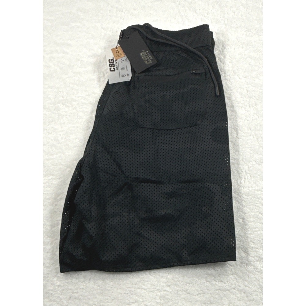 CSG Active Off Court Shorts Mens XL Black Camo 8in Mesh Athletic Basketball NWT